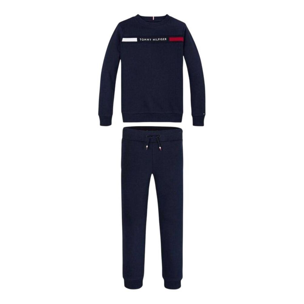 Tommy Hilfiger Childrens/Kids Logo Crew Neck Co-ord Set / Navy